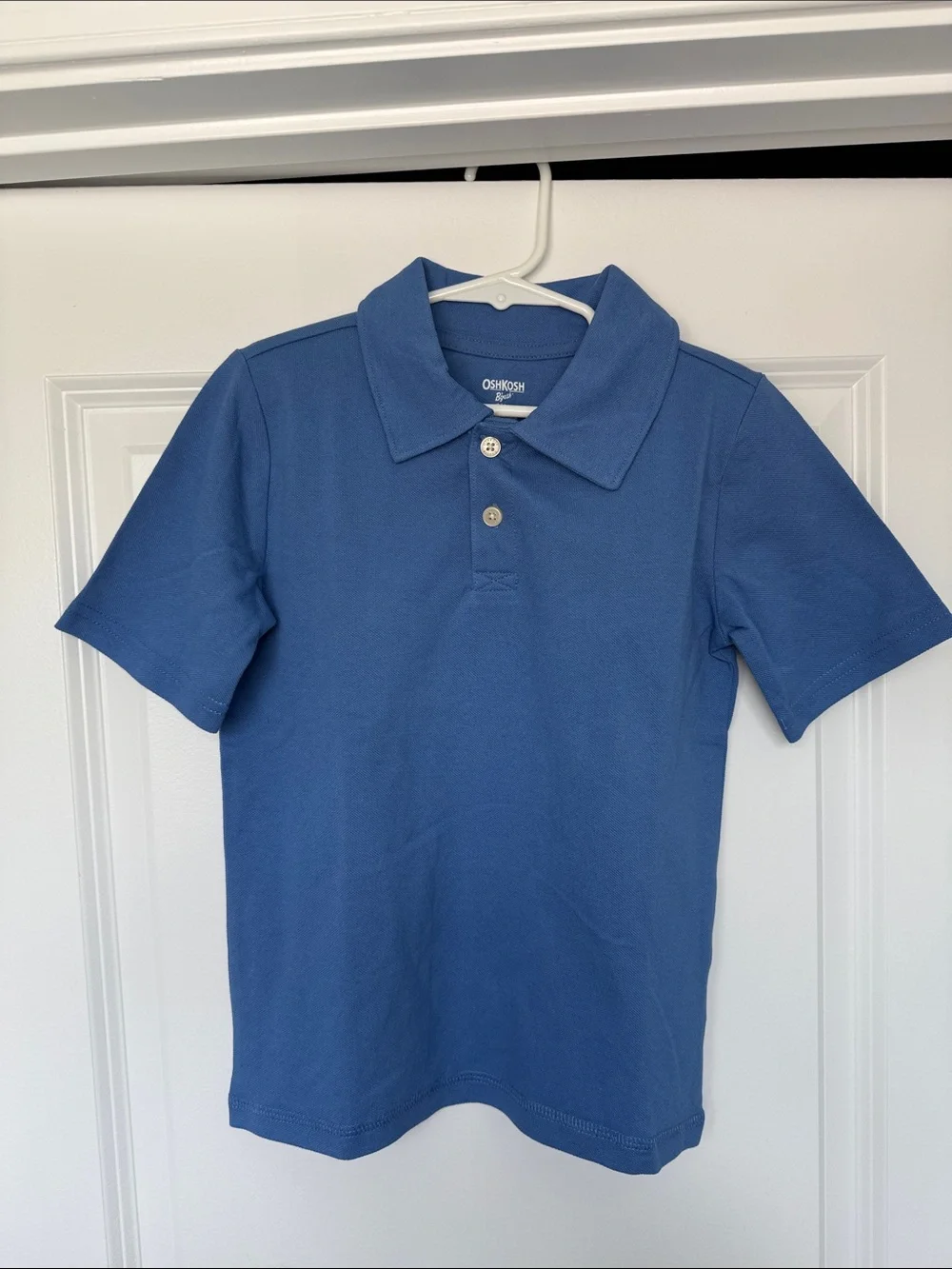 NWT Boys OshKosh B'gosh Classic Short Sleeve Polo - Blue Size 6